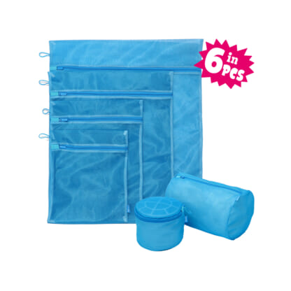 LIXTICK LAUNDRY NET 6PACK (BLUE)