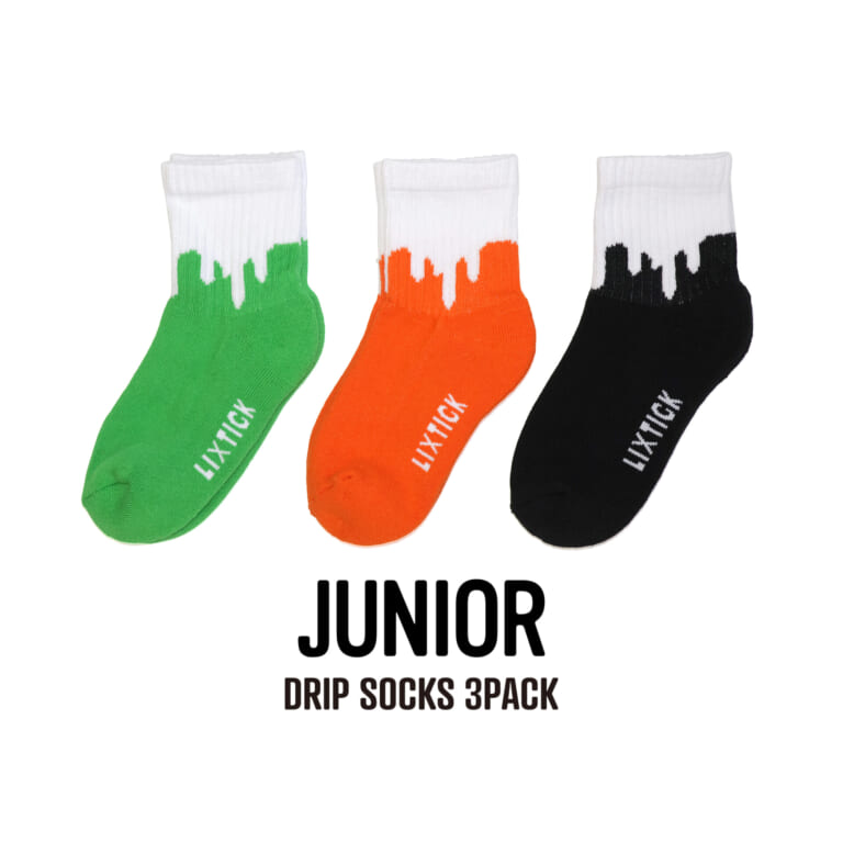 LIXTICK DRIP SOCKS 3PACK - Rev ver.2 (子供用)