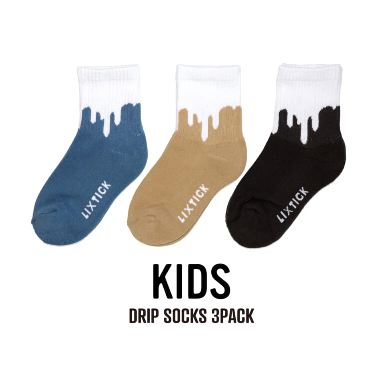 LIXTICK DRIP SOCKS 3PACK - Rev ver.2 (子供用)